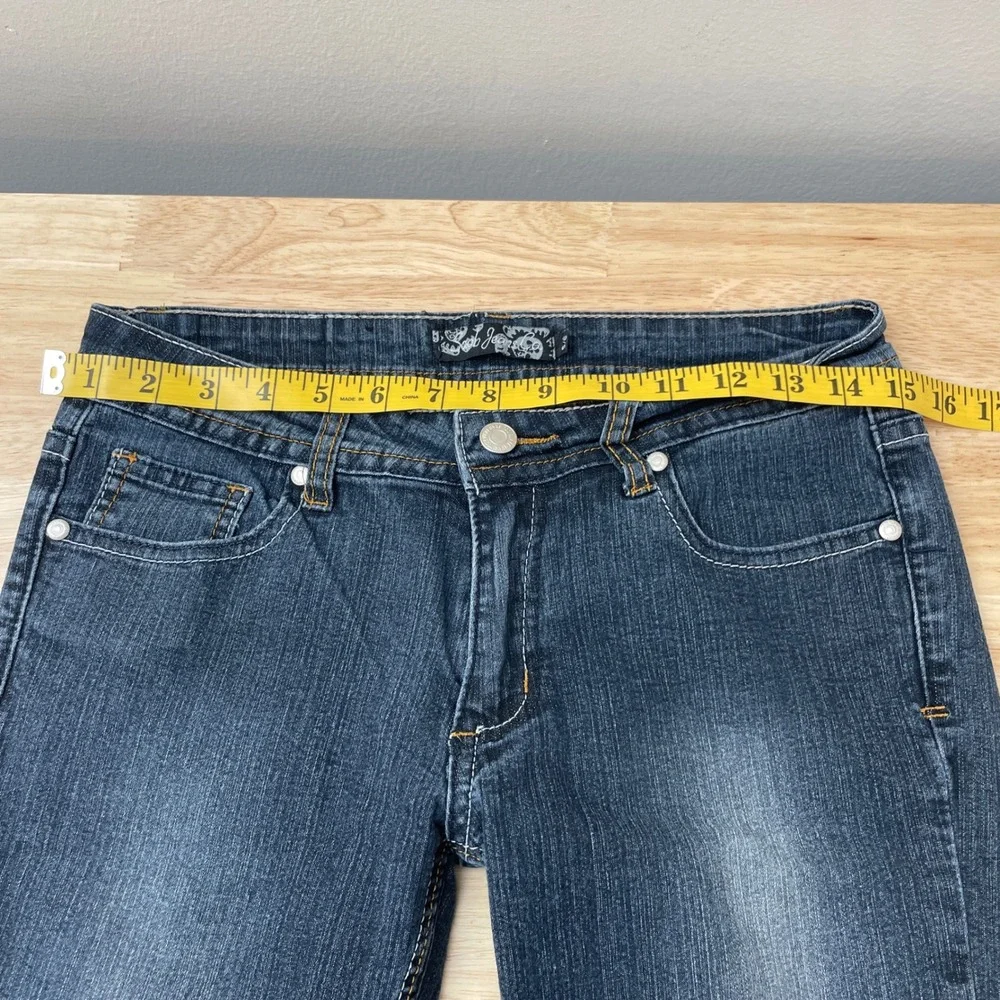 Saab Jeans Co Girls Blue Denim Rhinestone Sparkle Pocket Jeans Size‎ 5/6
